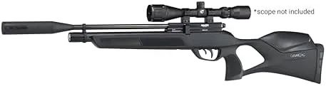 Complete PCP air rifle fill station setup with compressor, tank, and accessories